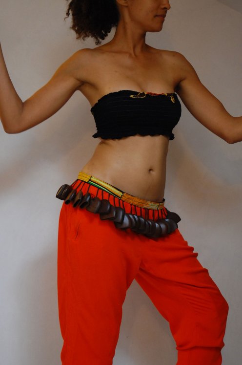 Afrikanischer Tanz Gürtel - Großer juju Tanz Gürtel aus Ghana
