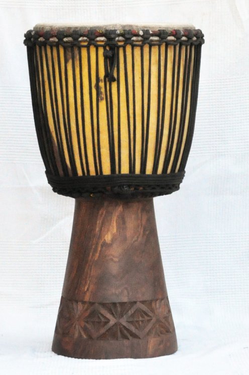 Djembe kaufen - Große Lenke Djembe trommel aus Rosenholz