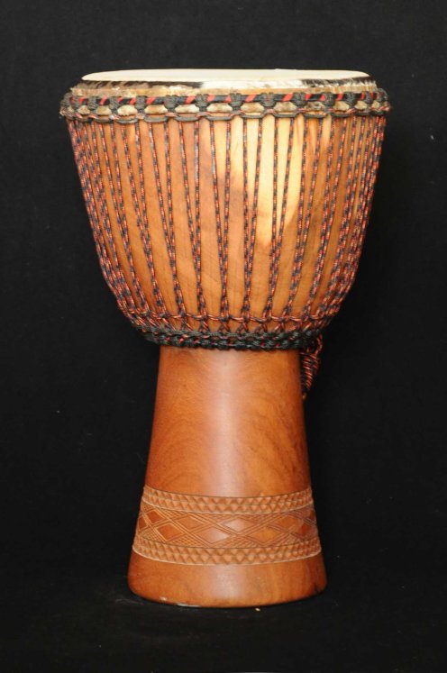Djembé Mali Top en linké peau de boeuf en vente (grand) : acheter un djembe malien en lingué monté avec une peau bovine (veau, vache) (grand)