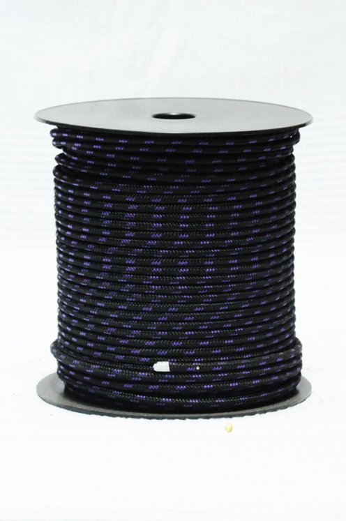 Ø5 mm schwarzes / violettes vorgerecktes Tau für Djembe Trommel - Djembe Seil