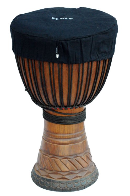 Roots Percussions Djembe-Schutzhaube Baumwolle XL Schwarz