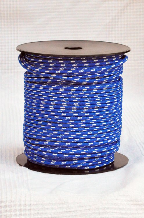 Ø5 mm Tau für Djembe Trommel (Frankreichblau / Ecru, 100 m) - Djembe Seil 