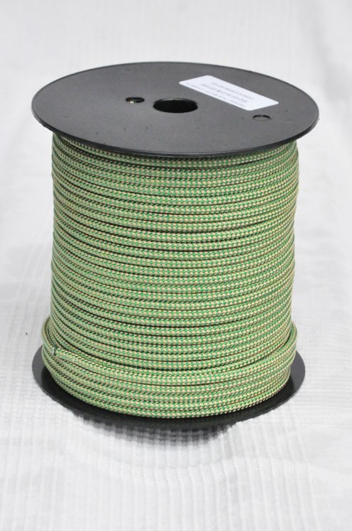 Ø5 mm Djembe Tau (Schachbrett, beige / grün, 100 m) - Seil für Djembe Trommel