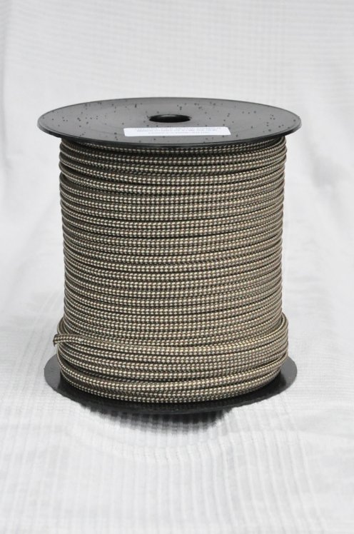 Ø5 mm Djembe Tau (Schachbrett, braun / Sand, 100 m) - Seil für Djembe Trommel