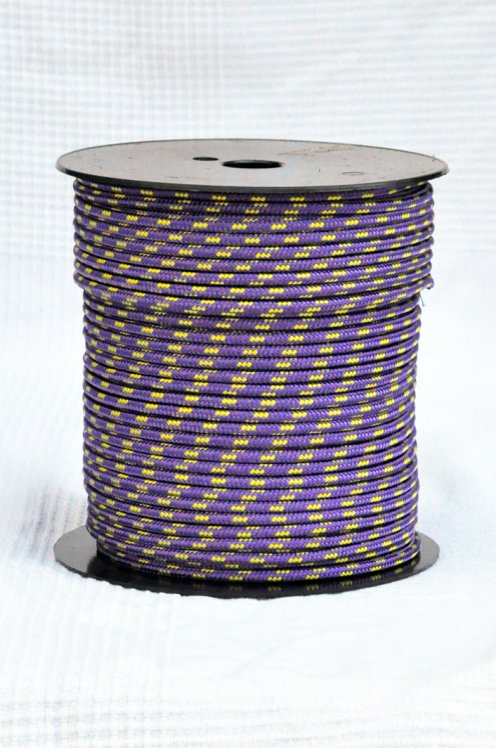 Ø5 mm Tau für Djembe Trommel (Violett / Sonnenblumengelb, 100 m) - Djembe Seil
