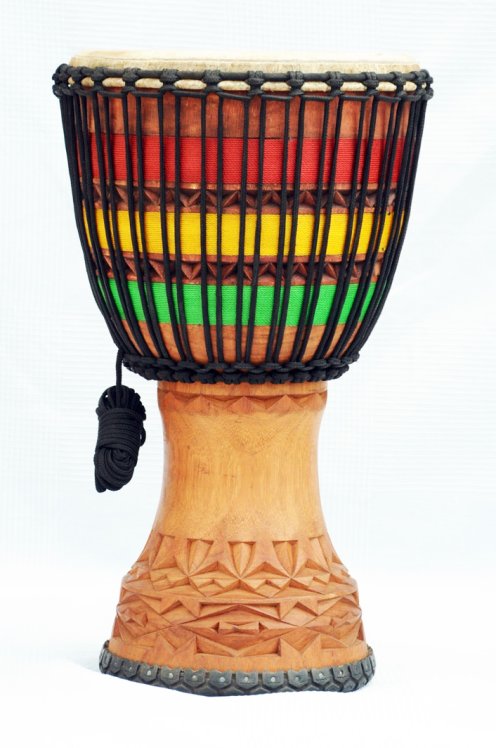 Profi Djembe kaufen - Große Lenke Djembe Trommel aus Guinea