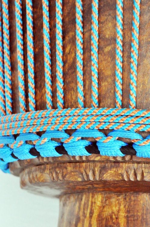 Ø5 mm Djembe Tau (Helix, Kupfer / blau, 100 m) - Seil für Djembe Trommel