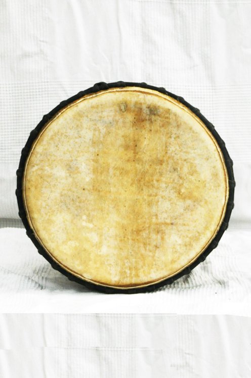Djembe aus Guinea mit Kuhfell - Kalbfell, Rinderfell, Stierfell oberklasse Djembe Trommel