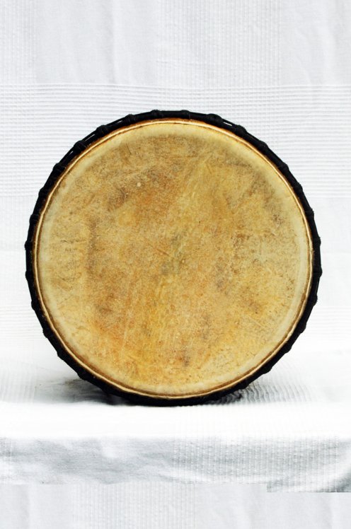 Djembe aus Guinea mit Kuhfell - Kalbfell, Rinderfell, Stierfell oberklasse Djembe Trommel