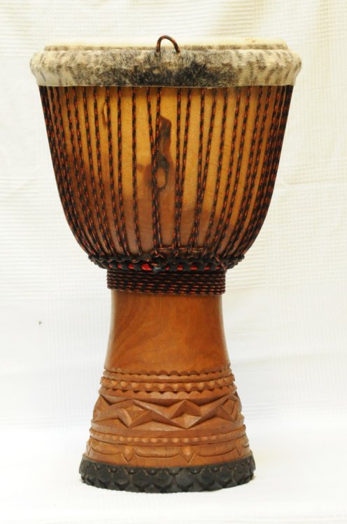 Grand djembé Guinée Top en guéni : djembe guinéen en goni (vène)