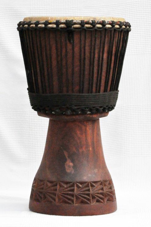 Djembe kaufen - Große Mahagoni Djembe Trommel aus Mali