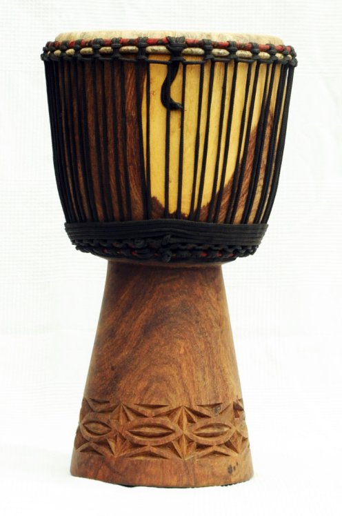 Djembe kaufen - Große Lenke Djembe trommel aus Rosenholz