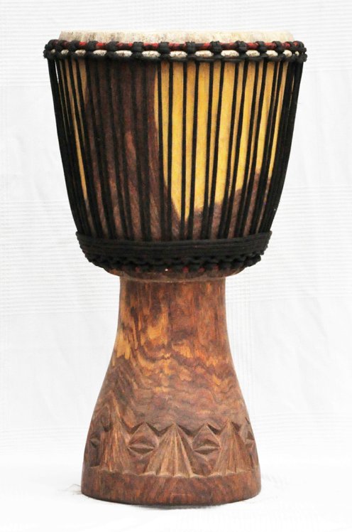 Djembe kaufen - Große Lenke Djembe trommel aus Rosenholz