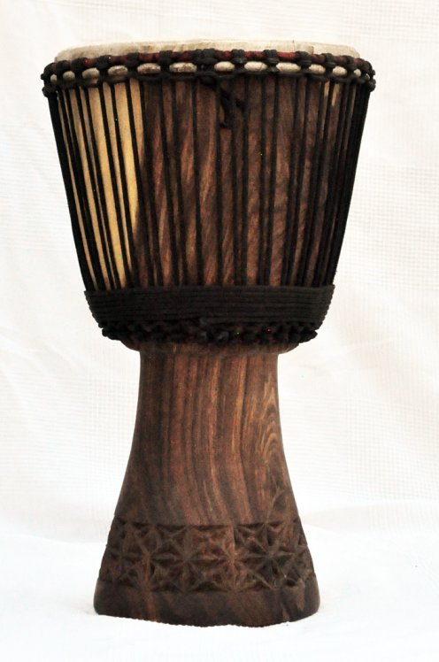 Djembe kaufen - Große Lenke Djembe trommel aus Rosenholz