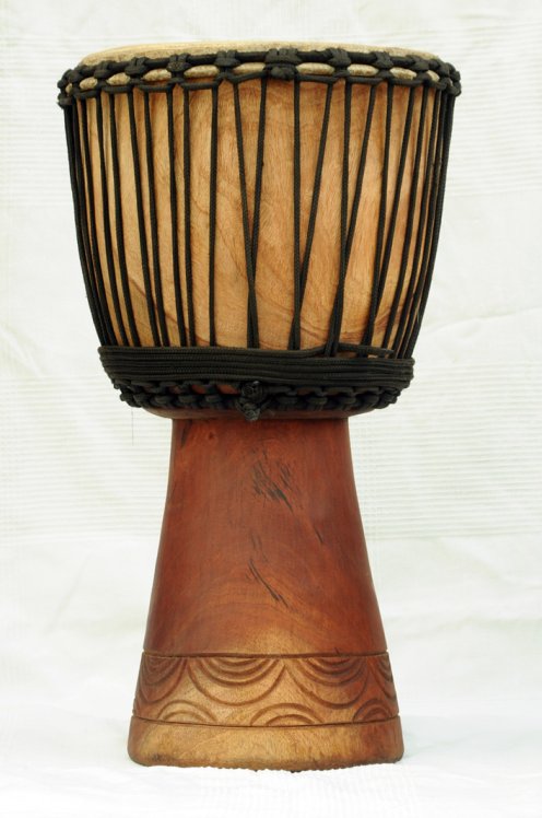 Djembe kaufen - Große Mahagoni Djembe Trommel aus Mali