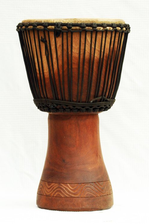 Djembe kaufen - Große Mahagoni Djembe Trommel aus Mali