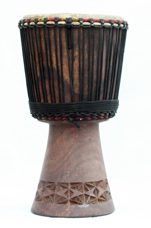 Djembe kaufen - Große Mahagoni Djembe Trommel aus Mali