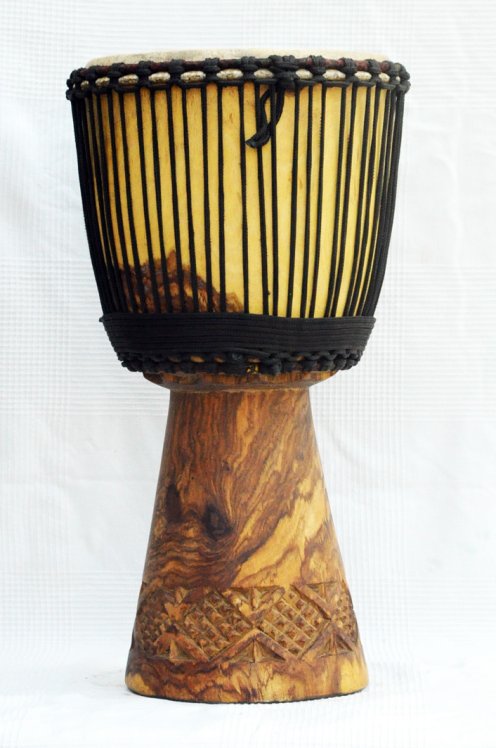 Djembe kaufen - Große Lenke Djembe trommel aus Rosenholz