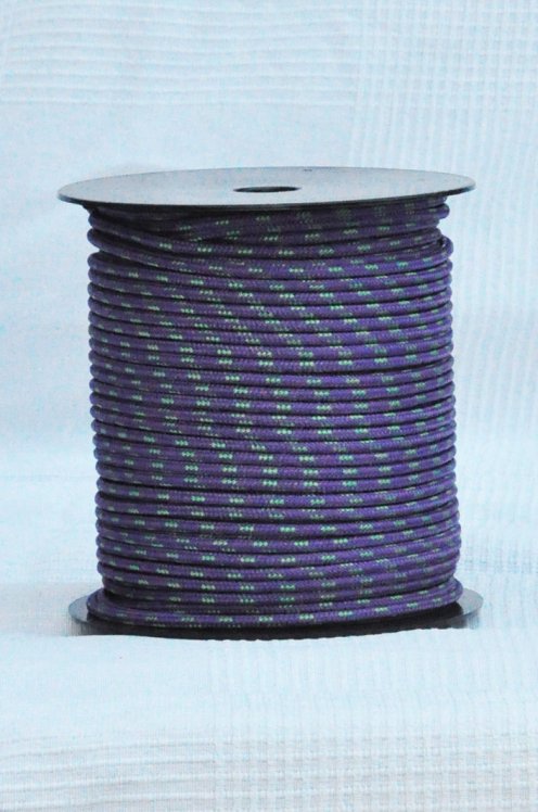 Ø5 mm violettes / grün vorgerecktes Tau für Djembe Trommel - Djembe Seil