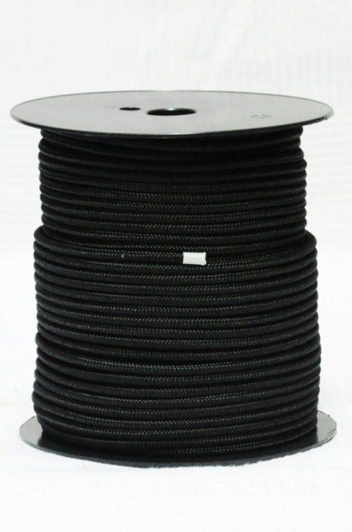PES verstärktes Djembe-Seil 6 mm Schwarz 100 m