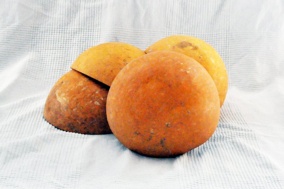 Ø17-18 cm Kalebasse Halbschale - Hemisphärischer Kürbis