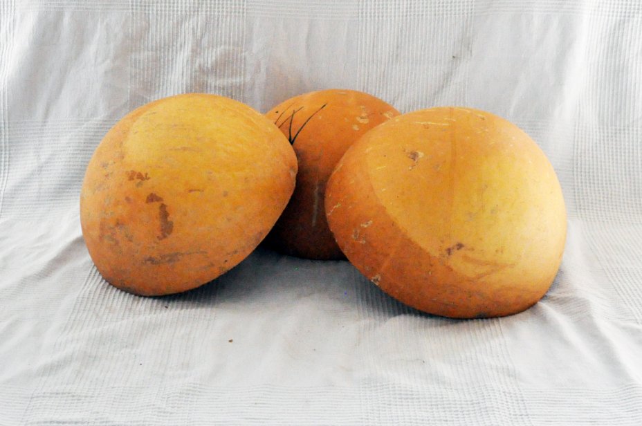 Ø25-26 cm Kalebasse Halbschale - Hemisphärischer Kürbis