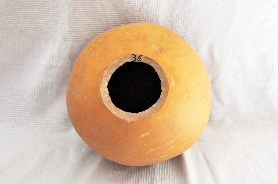 Ø35-36 cm runde Kalebasse - Kugelförmiger Kürbis