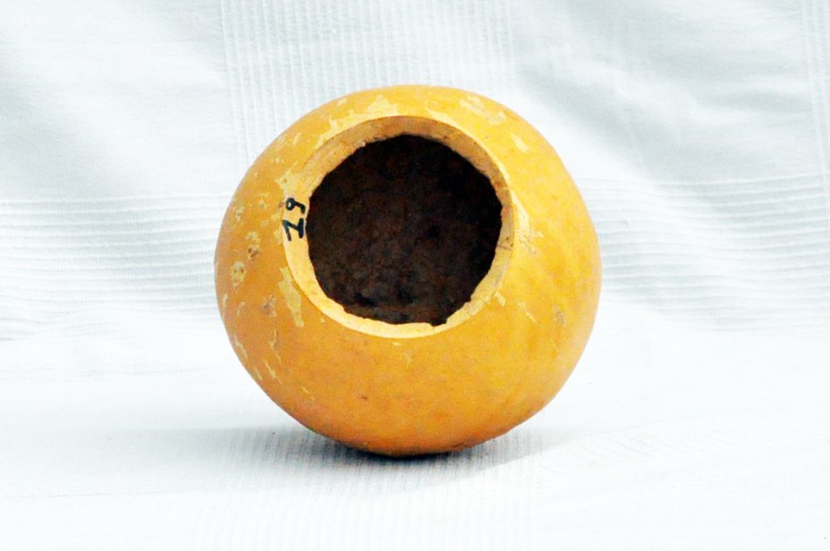 Ø19-20 cm runde Kalebasse - Kugelförmiger Kürbis