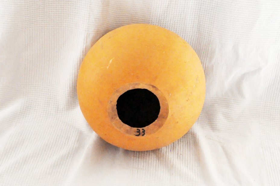 Ø33-34 cm runde Kalebasse - Kugelförmiger Kürbis