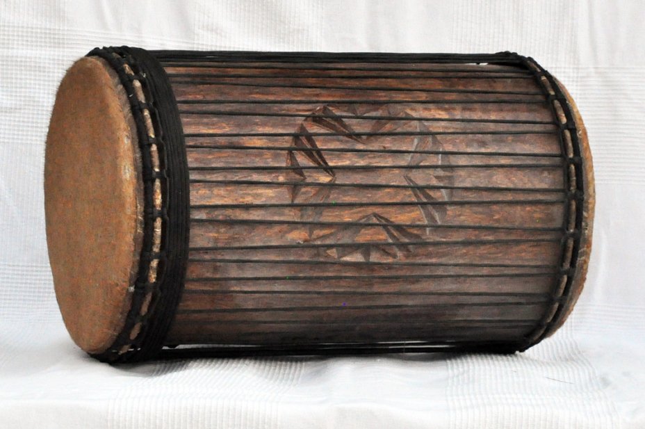4 Eisen Sangban Dundun - Rosenholz Dundun Basstrommel aus Guinea