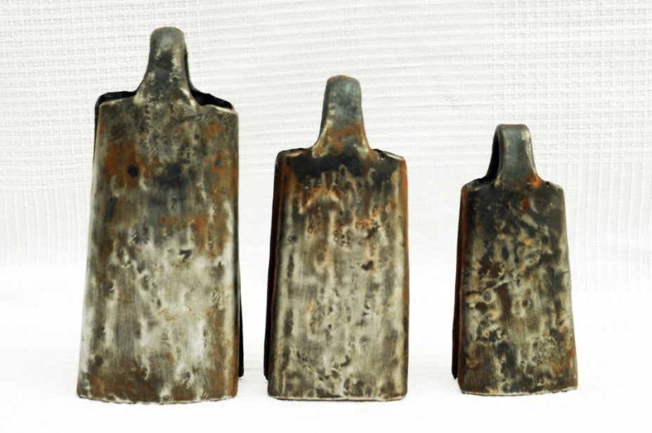 3er Basstrommel Glocken Set aus Guinea - Glocke für Basstrommel
