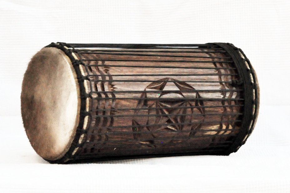 Rozenholz 4 Eisen Kenkeni Dundun - Dundun Basstrommel aus Guinea
