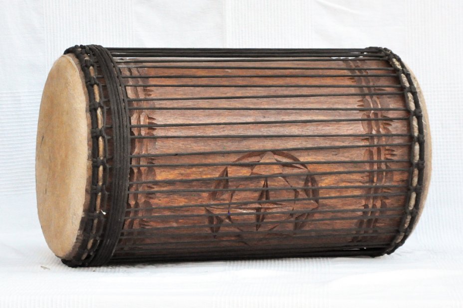 4 Eisen Sangban Dundun - Rosenholz Dundun Basstrommel aus Guinea