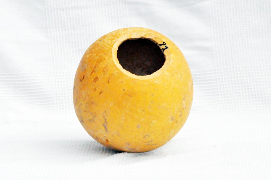 Ø21-22 cm runde Kalebasse - Kugelförmiger Kürbis