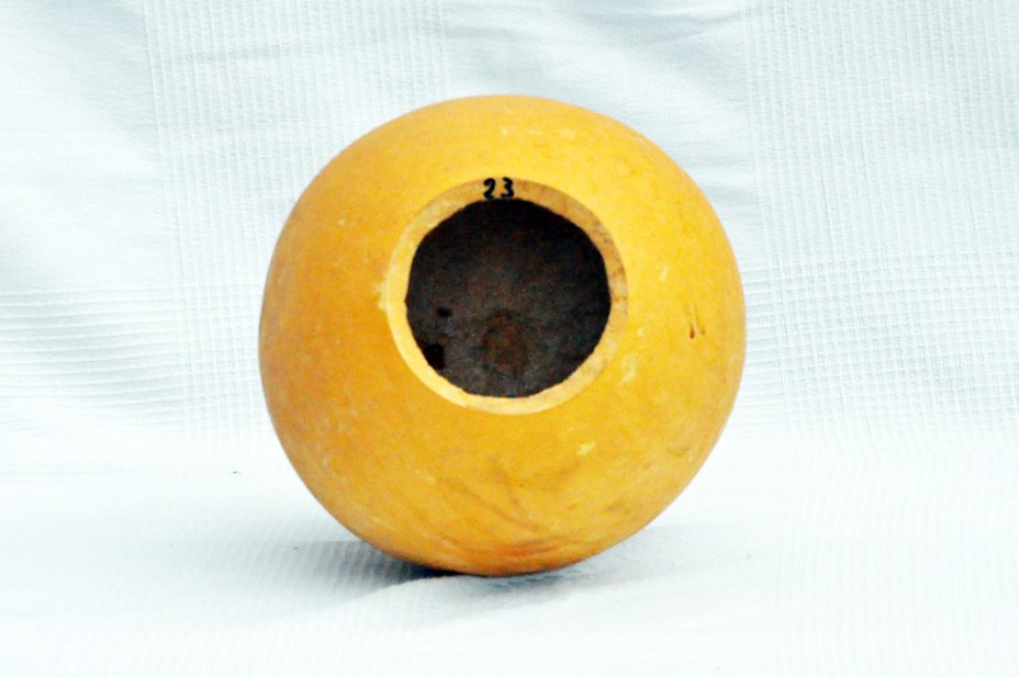 Ø23-24 cm runde Kalebasse - Kugelförmiger Kürbis