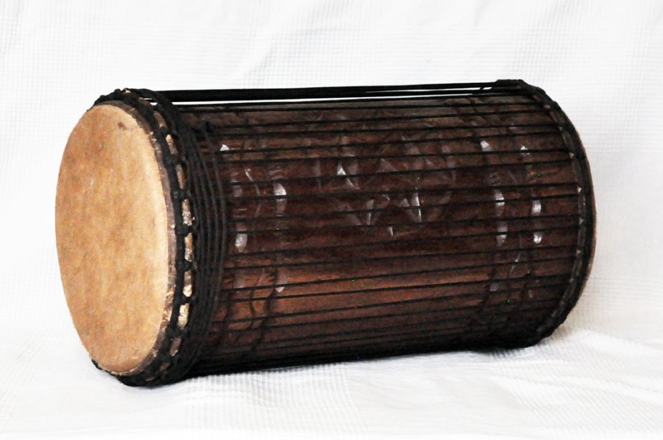 4 Eisen Sangban Dundun - Rosenholz Dundun Basstrommel aus Guinea