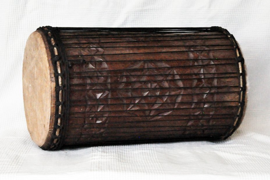 4 Eisen Sangban Dundun - Rosenholz Dundun Basstrommel aus Guinea