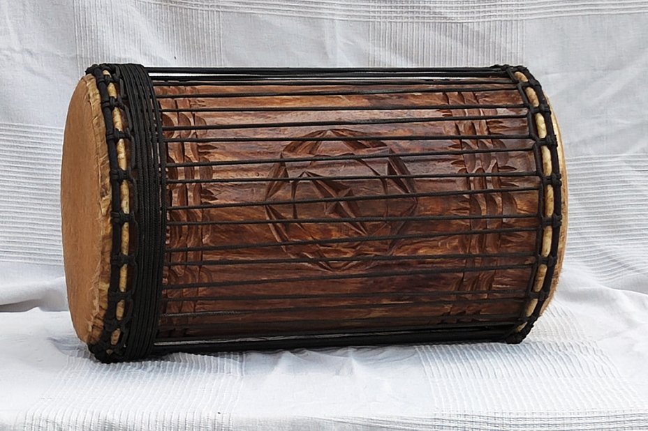 Rozenholz 4 Eisen Kenkeni Dundun - Dundun Basstrommel aus Guinea