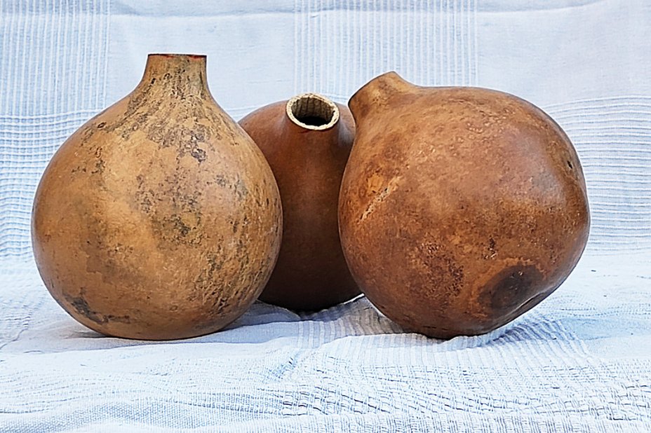 Ø13-14 cm runde Kalebasse - Kugelförmiger Kürbis