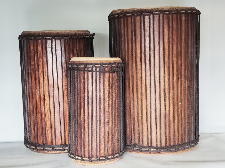 Dunun Basstrommeln Satz - Dundun Set aus Guinea 6661
