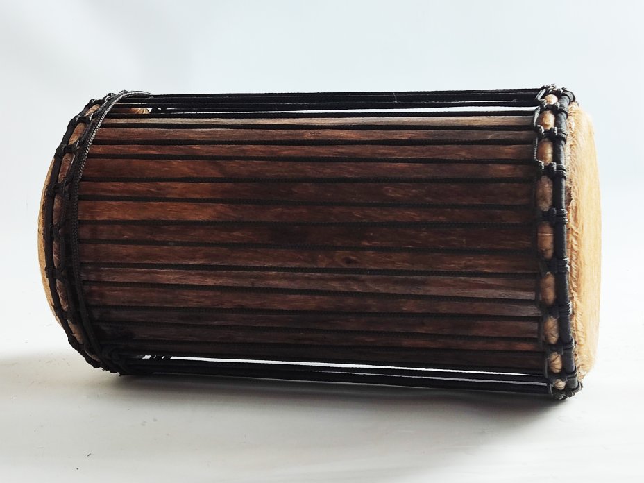 Dunun Basstrommeln - Kenkeni Dundun aus Guinea 4 Reifen Aufbau