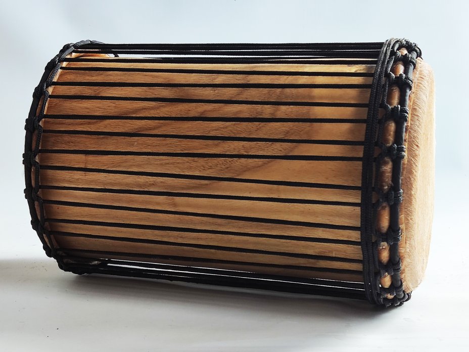 Dunun Basstrommeln - Kenkeni Dundun aus Guinea 4 Reifen Aufbau