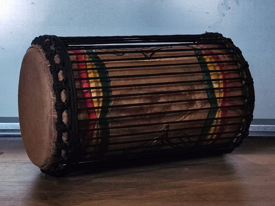 Dunun Basstrommeln - Kenkeni Dundun aus Guinea 4 Reifen Aufbau