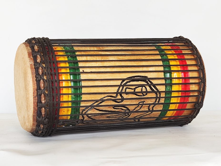 Dunun Basstrommeln - Kenkeni Dundun aus Guinea 4 Reifen Aufbau