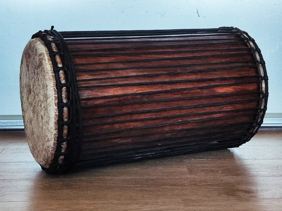 Dunun Basstrommeln - Sangban Dundun aus Guinea 4 Reifen Aufbau