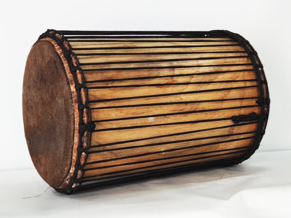 Dunun Basstrommeln - Sangban Dundun aus Guinea 4 Reifen Aufbau