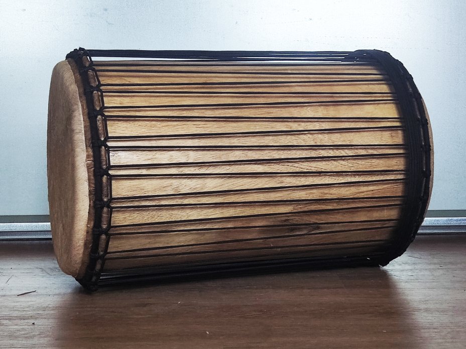 Dunun Basstrommeln - Sangban Dundun aus Guinea 4 Reifen Aufbau