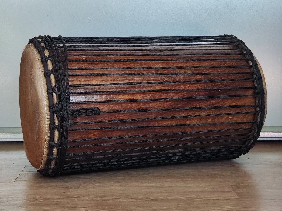 Dunun Basstrommeln - Sangban Dundun aus Guinea 4 Reifen Aufbau