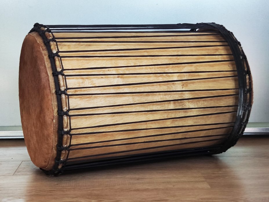 Dunun Basstrommeln - Sangban Dundun aus Guinea 4 Reifen Aufbau