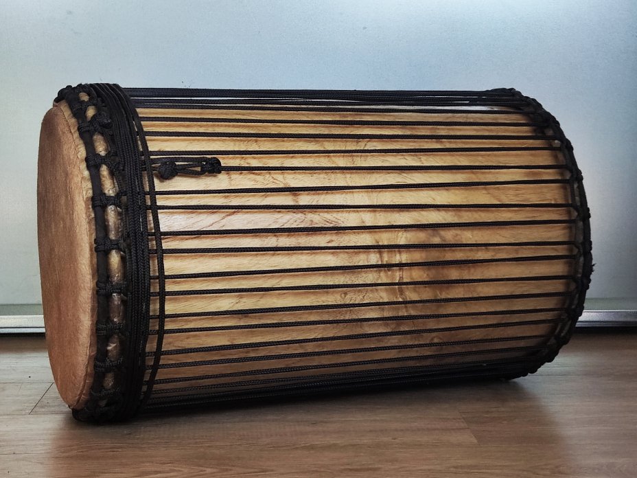 Dunun Basstrommeln - Sangban Dundun aus Guinea 4 Reifen Aufbau